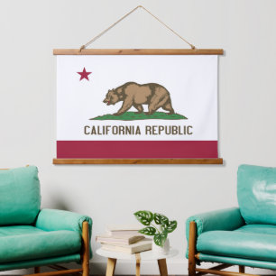 Wall tapestry with flag of California, U.S.A.