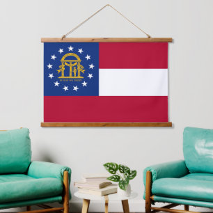 Wall tapestry with flag of Georgia, U.S.A.