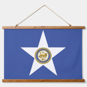 Wall Tapestry with flag of Houston, Texas, U.S.A.