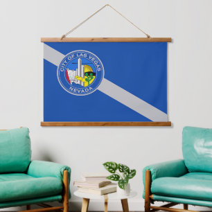 Wall tapestry with flag of Las Vegas, U.S.A.