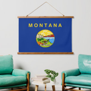 Wall tapestry with flag of Montana, U.S.A.