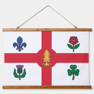 Wall Tapestry with flag of Montreal, Quebec