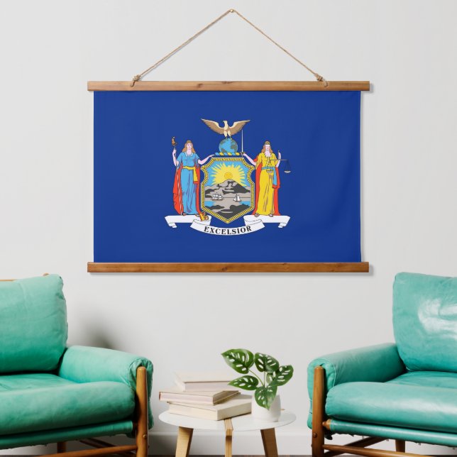 Wall tapestry with flag of New York, U.S.A. (Living Room)