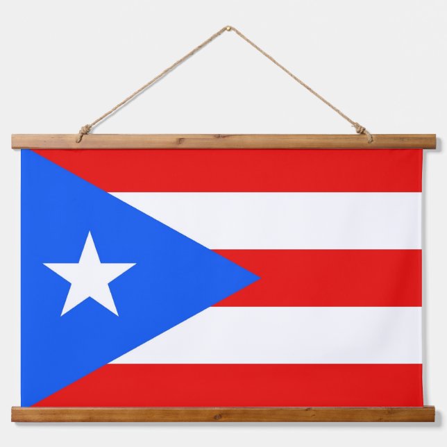 Wall Tapestry with flag of Puerto Rico, U.S.A. (Front)