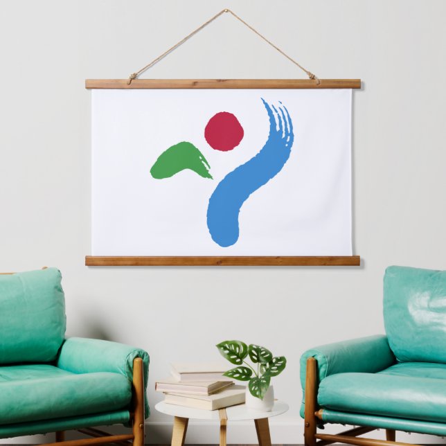 Wall Tapestry with flag of Seoul, South Korea (Living Room)