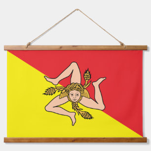 Wall Tapestry with flag of Sicily, Italy