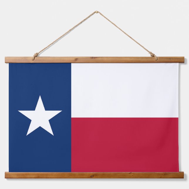 Wall Tapestry with flag of Texas State, U.S.A. (Front)