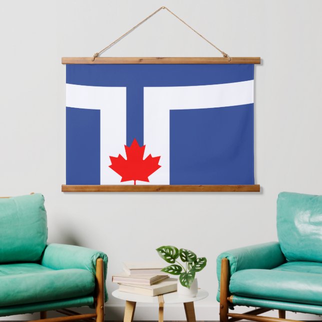 Wall Tapestry with flag of Toronto, Canada (Living Room)