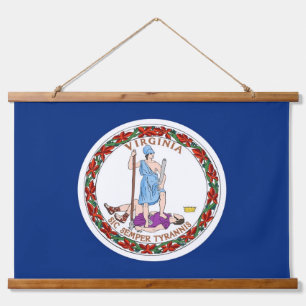 Wall Tapestry with flag of Virginia State, U.S.A.