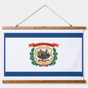 Wall Tapestry with flag of West Virginia, U.S.A.