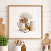 Wall Tile Neutral Farmhouse Baby's Breath