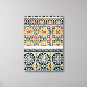 Wall tiles from the mihrab of the Mosque of Cheykh Canvas Print