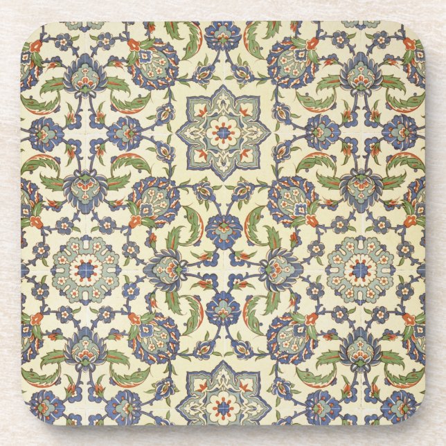 Wall tiles of Qasr Rodouan, from 'Arab Art as Seen Coaster (Front)