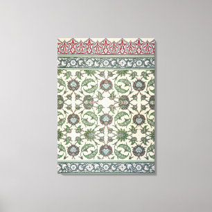 Wall tiles of the Mosque of Cheykhoun, from 'Arab Canvas Print