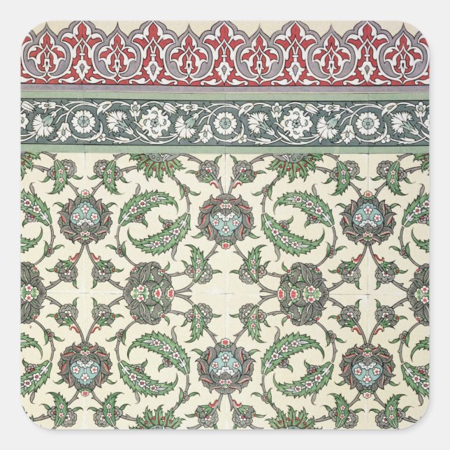 Wall tiles of the Mosque of Cheykhoun, from 'Arab Square Sticker (Front)