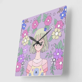 Wall Watch from yume no Hana’s collection Square Wall Clock