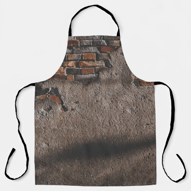 Wall with broken bricks apron (Front)