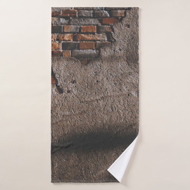 Wall with broken bricks bath towel (Bath Towel)