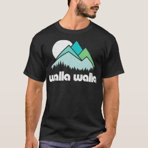 Walla Walla WA Vintage Minimalist Mountains Graphi T-Shirt