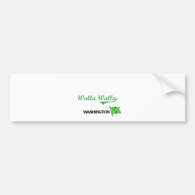 Walla Walla Washington City Classic Bumper Sticker (Front)