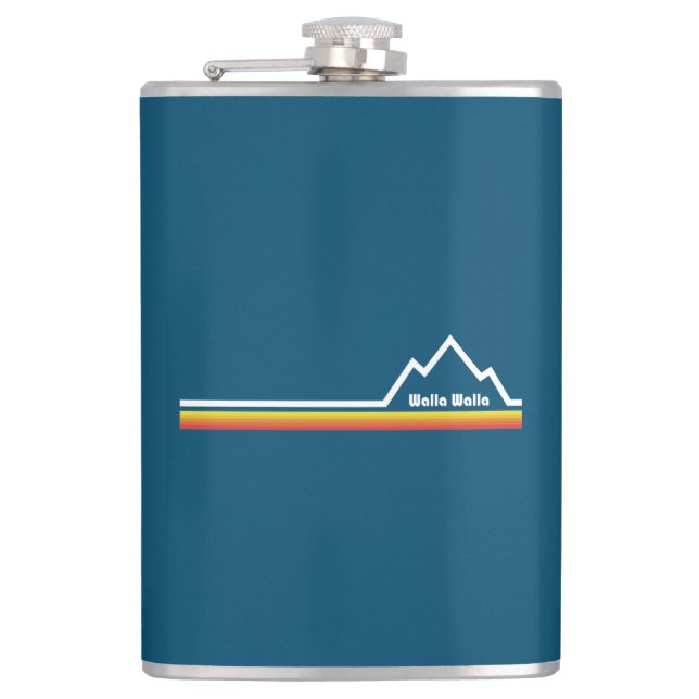 Walla Walla Washington Hip Flask (Front)
