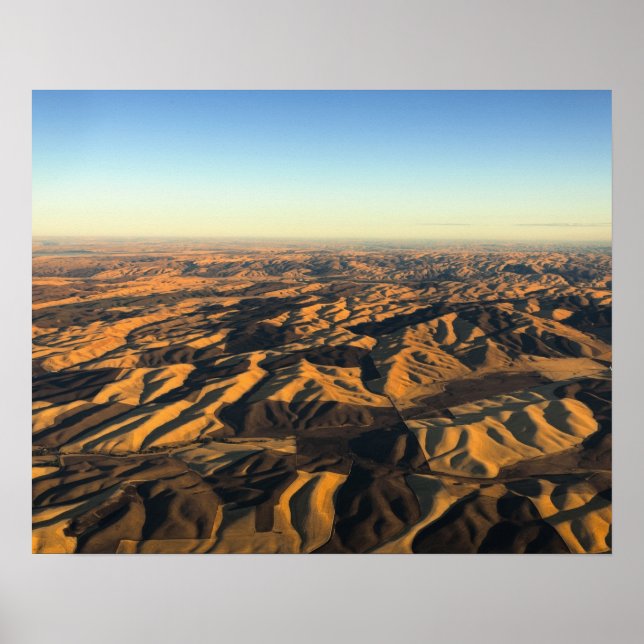 Walla Walla wine country from aloft Poster (Front)
