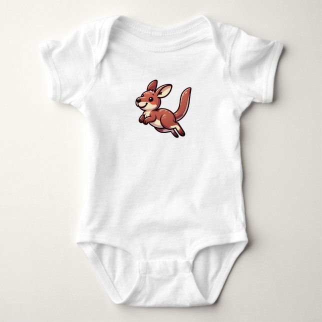 Wallaby Appreciation Baby Bodysuit (Front)