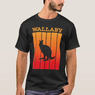 Wallaby Shadow Silhouette At Sunset T-Shirt