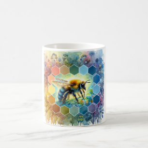 Wallace bee painting 130724AREF109 - Watercolor Coffee Mug