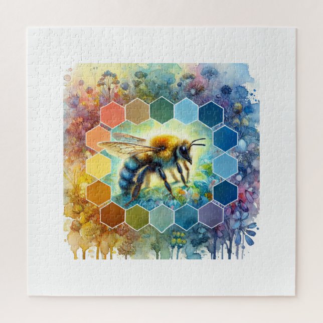 Wallace bee painting 130724AREF109 - Watercolor Jigsaw Puzzle (Vertical)