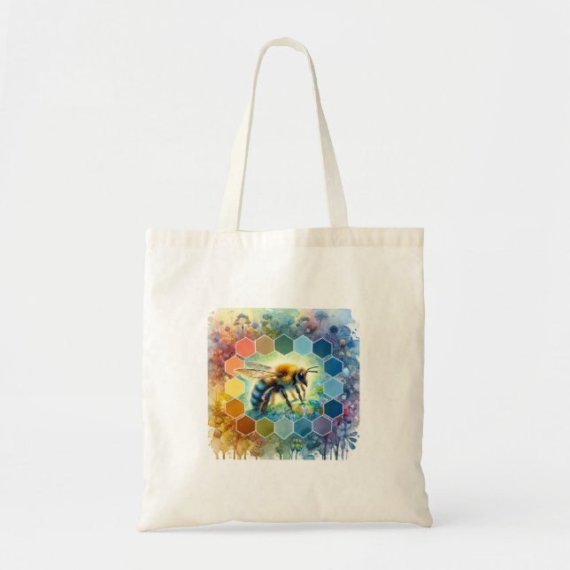 Wallace bee painting 130724AREF109 - Watercolor Tote Bag (Front)