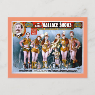 Wallace Circus Show Vintage Poster Postcard