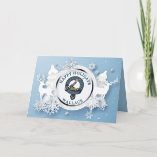 Wallace Clan Badge Happy Holidays Card