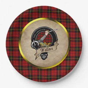 Wallace Clan Badge Paper Plate