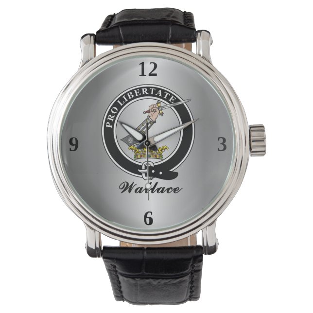 Wallace Clan Badge Personalised Watch (Front)