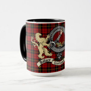 Wallace Clan Badge & Tartan  Mug