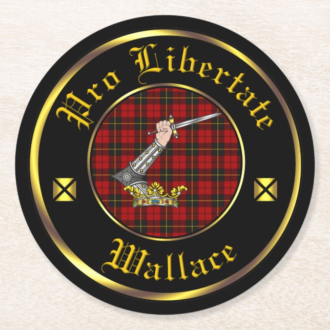 Wallace Clan Paper Coasters (Front)