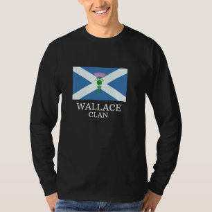Wallace Clan Scottish Name with Scotland Saltire G T-Shirt