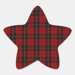 Wallace Clan Scottish Tartan Star Sticker