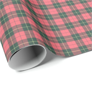 Wallace Clan Weathered Tartan Wrapping Paper