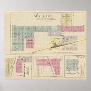 Wallace, Dorrance, Gorham, Fairport, Kansas Poster