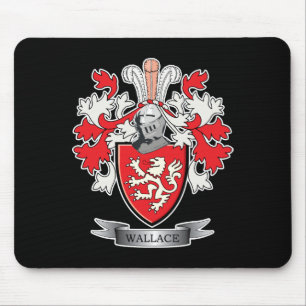 Wallace Family Crest Coat of Arms Mouse Mat