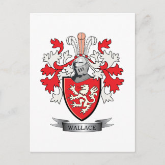 Wallace Family Crest Coat of Arms Postcard