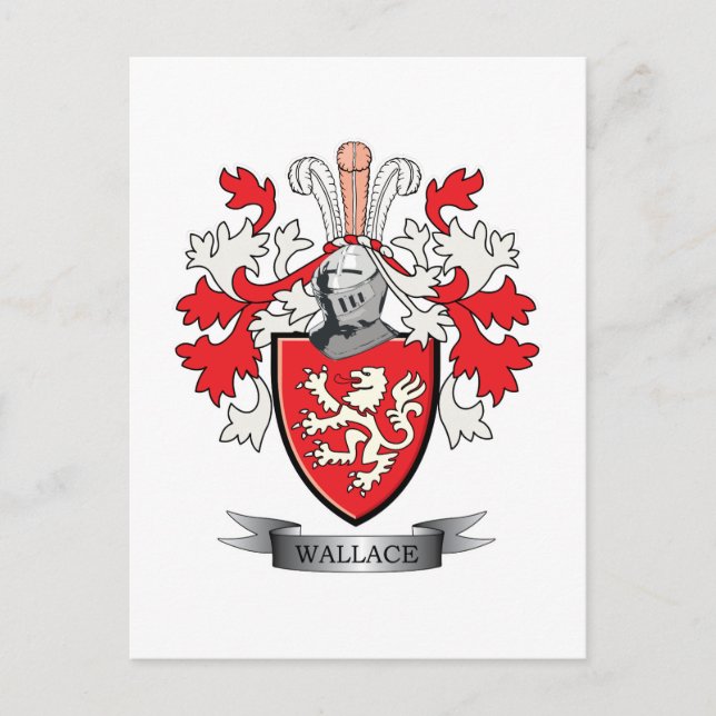 Wallace Family Crest Coat of Arms Postcard (Front)