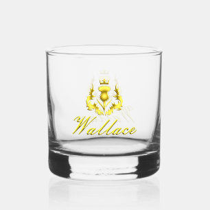 Wallace Gold Crowned Thistle Whiskey Glass