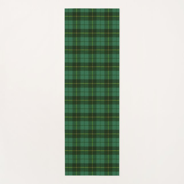 Wallace Green Ancient Hunting Scottish Tartan Yoga Mat (Front)