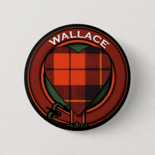 Wallace Heart Tartan design 6 Cm Round Badge