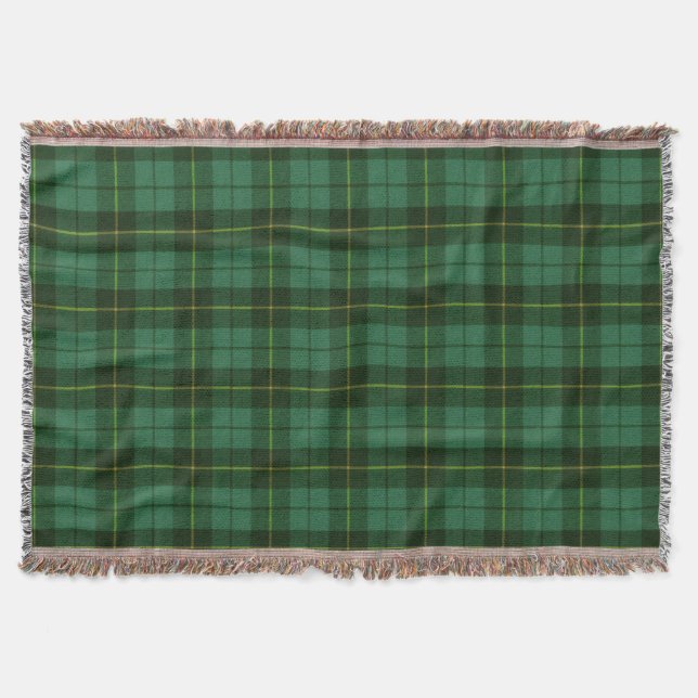 Wallace Hunting Aancient Original Scottish Tartan Throw Blanket (Front)