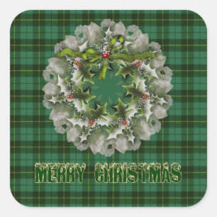 Wallace Hunting Scottish Tartan Square Sticker