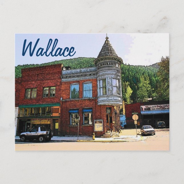 Wallace (ID) Postcard (Front)